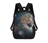 sinyumoney Fantasy Lion Art Print-9 3D Printed 17inch School Bag Children's School Backpack Travel Backpacks Casual Fashion Bag for Kids School Students