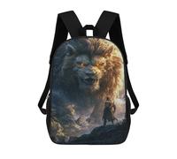 sinyumoney Fantasy Lion Encounter Backpack School Water Resistant Travel Backpack Computer Bag - Perfect for Travel, Work And Daily Use 17inch