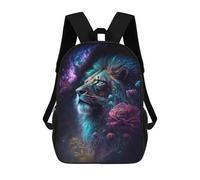 sinyumoney Fantasy Lion with Flowers -1 Backpack School Bag Lightweight Casual Daypack School Backpacks for Teenage Girls Boys Women Men 17inch
