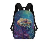 sinyumoney Fantasy Lizard in Amazon Rainforest-2 Children's Backpacks 17inch School Backpack 3D Printed Bag Bookbag for Kids Travel Rucksacks Boy Girl Book Bags Kids School Bag