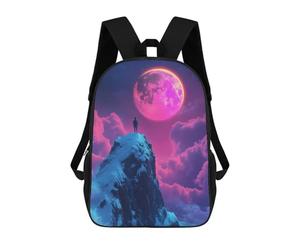 sinyumoney Fantasy Lone Figure on Mountaintop School Backpack Daypacks Business Backpack Water Resistant Bookbag for Campus Outdoor Travel Sports 17inch