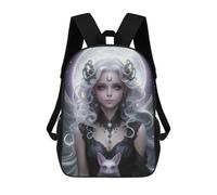 sinyumoney Fantasy Moonlit Fairy with Rabbit Rucksack Rucksack Casual Daypacks School Work Travel Bag for Men, Women & Teenage Boys 17inch