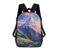 sinyumoney Fantasy Mountain Landscape Rucksack Water Resistant Travel Backpack Computer Bag for Campus Outdoor Travel Sports 17inch