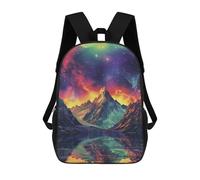 sinyumoney Fantasy Mountain Reflections 17inch School Bag 3D Printed Children's School Backpack Casual Fashion Travel Backpacks for Kids School Students