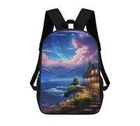 sinyumoney Fantasy Mountain Retreat Backpack School Bag Work Laptop Backpack Rucksack Bag for Boys/Girls/Teenagers 17inch