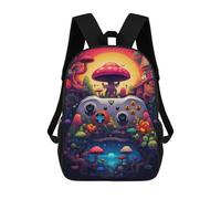 sinyumoney Fantasy Mushroom Forest Adventure -1 Backpack for School 3D Printed Boys Girls School BagChildren Bookbag Travel Rucksack 17inch