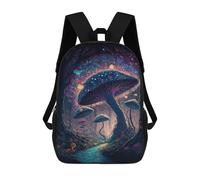 sinyumoney Fantasy Mushroom Forest Pathway Backpacks Kids 17inch School Backpack School Bag 3D Printed School Bag for Boys Elementary And Middle School Students