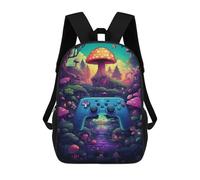 sinyumoney Fantasy Mushroom Forest with Controller -2 Backpack School Rucksack Casual Daypacks School Work Travel Bag for Camping Outdoor Adventures And Daily Travel 17inch