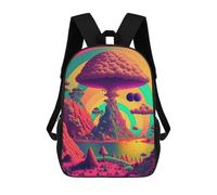 sinyumoney Fantasy Mushroom Island -1 3D Printed Children's School Backpack for Kids Travel Rucksacks Book Bags Kids School Bag 17inch