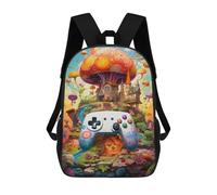 sinyumoney Fantasy Mushroom Kingdom Adventure -1 School Backpack Rucksack Casual Daypacks School Work Travel Bag for Campus Outdoor Travel Sports 17inch
