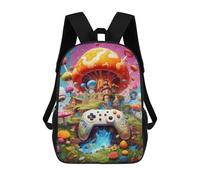 sinyumoney Fantasy Mushroom Kingdom Adventure Fashion Student School Backpack Suitable for Boys Girls Kids Casual Outdoor Travel Essential Daypack 17inch