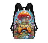 sinyumoney Fantasy Mushroom Land Adventure -3 Kids Backpacks Children Bag,Anime Bag,Large Capacity Kids Backpack, 3D Printed Children's,Student Schoolbag,Kids Boys Girls School Bag 17inch
