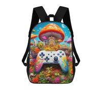 sinyumoney Fantasy Mushroom Land Adventure -4 Backpack School Fashion Stationery Backpack Waterproof Casual Daypacks for Men, Women & Teenage Boys 17inch