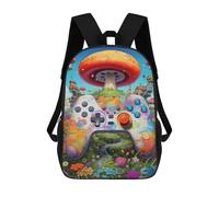 sinyumoney Fantasy Mushroom Land Adventure Fashion Student School Backpack Suitable for Boys Girls Kids Casual Outdoor Travel Essential Daypack 17inch