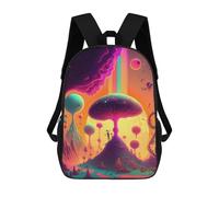 sinyumoney Fantasy Mushroom Landscape Backpacks Kids Student Schoolbag,3D Printed Backpacks,Elementary And Middle School Students Backpacks for Boys Girls 17inch