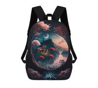 sinyumoney Fantasy Nature Cherry Blos School Backpack Lightweight Casual Daypack School Backpacks for Boys/Girls/Teenagers 17inch