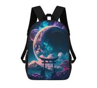sinyumoney Fantasy Night Japan Backpack School Lightweight Schoolbag Dayback Bookbag College for Men/Women 17inch