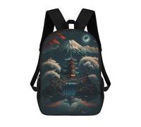 sinyumoney Fantasy Night Landscape 3 School Backpack for Girls 17inch Casual Daypack Lightweight Rucksack Boy Girl Backpack for Middle School Students