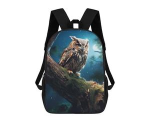 sinyumoney Fantasy Owl at Night Backpack School Bag Lightweight Airport College Students Back Pack for Men, Women & Teenage Boys 17inch