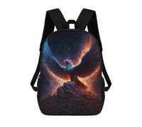 sinyumoney Fantasy Phoenix Art Print -2 School Backpack Secondary Causal Travel High School Bags for Camping Outdoor Adventures And Daily Travel 17inch