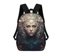 sinyumoney Fantasy Queen Portrait School Backpack Business Laptop Rucksack Bag Unisex Casual Daypack for Men/Women 17inch