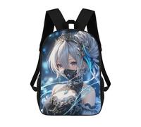 sinyumoney Fantasy Queen's Masked Elegance Backpacks, Kids Backpack Student School Bag 3D Printed Travel Backpacks Fashion Accessory Backpack Children Waterproof School Bags 17inch