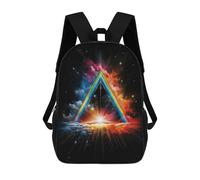 sinyumoney Fantasy Rainbow Space Backpacks Kids School Backpack School Bag 3D Printed School Bag for Boys Elementary And Middle School Students 17inch
