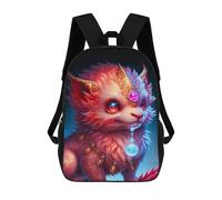 sinyumoney Fantasy Red Fox Art Print Backpack School Bag Lightweight Casual Daypack School Backpacks for Teenage Girls Boys Women Men 17inch