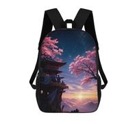 sinyumoney Fantasy Sakura Japan Art Rucksack Lightweight Casual Daypack School Backpacks for Campus Outdoor Travel Sports 17inch