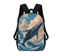 sinyumoney Fantasy Sea Whale Rucksack Rucksack Casual Daypacks School Work Travel Bag for Camping Outdoor Adventures And Daily Travel 17inch