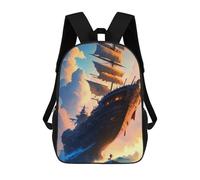 sinyumoney Fantasy Ship at Sunset School Backpack Business Laptop Rucksack Bag Unisex Casual Daypack for Men/Women 17inch