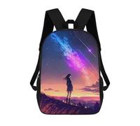 sinyumoney Fantasy Skyline Comet Backpack School Business Laptop Rucksack Bag Unisex Casual Daypack for Teenage Girls Boys Women Men 17inch