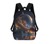 sinyumoney Fantasy Snow Globe Universe School Backpack Business Laptop Rucksack Bag Unisex Casual Daypack for Boys/Girls/Teenagers 17inch