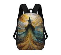 sinyumoney Fantasy Sorcerer Painting Backpack School Bag Large School Backpack for Boys - Perfect for Travel, Work And Daily Use 17inch