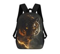 sinyumoney Fantasy Tiger Thunder Art Backpacks Children's Backpacks School Bag 3D Printed Children's School Backpack Fashion Travel Backpacks for Kids Elementary Middle School 17inch