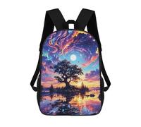 sinyumoney Fantasy Tree School Backpack for Girls 17inch Casual Daypack Lightweight Rucksack Boy Girl Backpack for Middle School Students