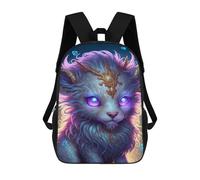 sinyumoney Fantasy Unicorn Cat Art Print Backpack School Rucksack Casual Daypacks School Work Travel Bag for Men, Women & Teenage Boys 17inch