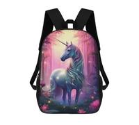 sinyumoney Fantasy Unicorn Children's Backpacks School 3D Printed Bag Bookbag for Kids Travel Rucksacks Boy Girl Book Bags Kids School Bag 17inch