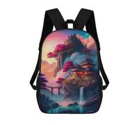 sinyumoney Fantasy Village The Mount School Backpack Large Water Resistant Laptop Backpack for Girls Boys Teenage 17inch