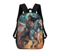 sinyumoney Fantasy Winged Rider School Backpack Lightweight Schoolbag Dayback Bookbag College for Camping Outdoor Adventures And Daily Travel 17inch