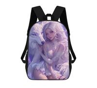 sinyumoney Fantasy Wolf And Fairy Artwork -1 Children's Backpacks School Backpack 3D Printed for Kids Travel Rucksacks Book Bags Kids 17inch School Bag