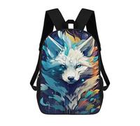 sinyumoney Fantasy Wolf Artwork Backpack School Bag Fashion Stationery Backpack Waterproof Casual Daypacks- Perfect for Travel, Work And Daily Use 17inch