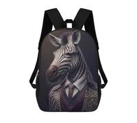 sinyumoney Fantasy Zebra Fancy Suit Backpack School Bag Secondary Causal Travel High School Bags - Perfect for Travel, Work And Daily Use 17inch