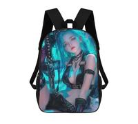 sinyumoney FantasyWarrior with Cat 3D Printed School Bag Children's School Backpack Schoolbags Travel Backpacks Casual Fashion Bag for Kids School Students 17inch