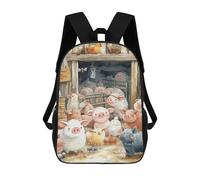 sinyumoney Farm Animals Barn Scene 17inch School Bag 3D Printed Children's School Backpack Casual Fashion Travel Backpacks for Kids School Students