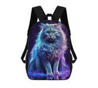 sinyumoney Farm Cat Oil Paint Backpack School Bag Water Resistant Travel Backpack Computer Bag for Teenage Girls Boys Women Men 17inch