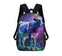 sinyumoney Farm Cow Oil Paint Backpack School Water Resistant Travel Backpack Computer Bag for School/Work/Travel 17inch
