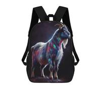 sinyumoney Farm Goat Oil Paint Children’s Backpack Girls Boys, Rucksack Bag, Daypack, Primary School, Perfect for Back to Kids School Or PE, Gifts And Travel 17inch