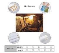 sinyumoney Farmer Inside A Combine Art Work for Home Walls for Toilet Bathroom Decor Grey Wall Art 16x24inch(40x60cm)