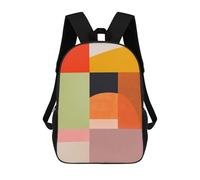 sinyumoney Fashion Collage 2 Backpacks Kids Student Schoolbag 3D Printed Backpacks Elementary And Middle School Students Backpacks for Boys Girls 17inch